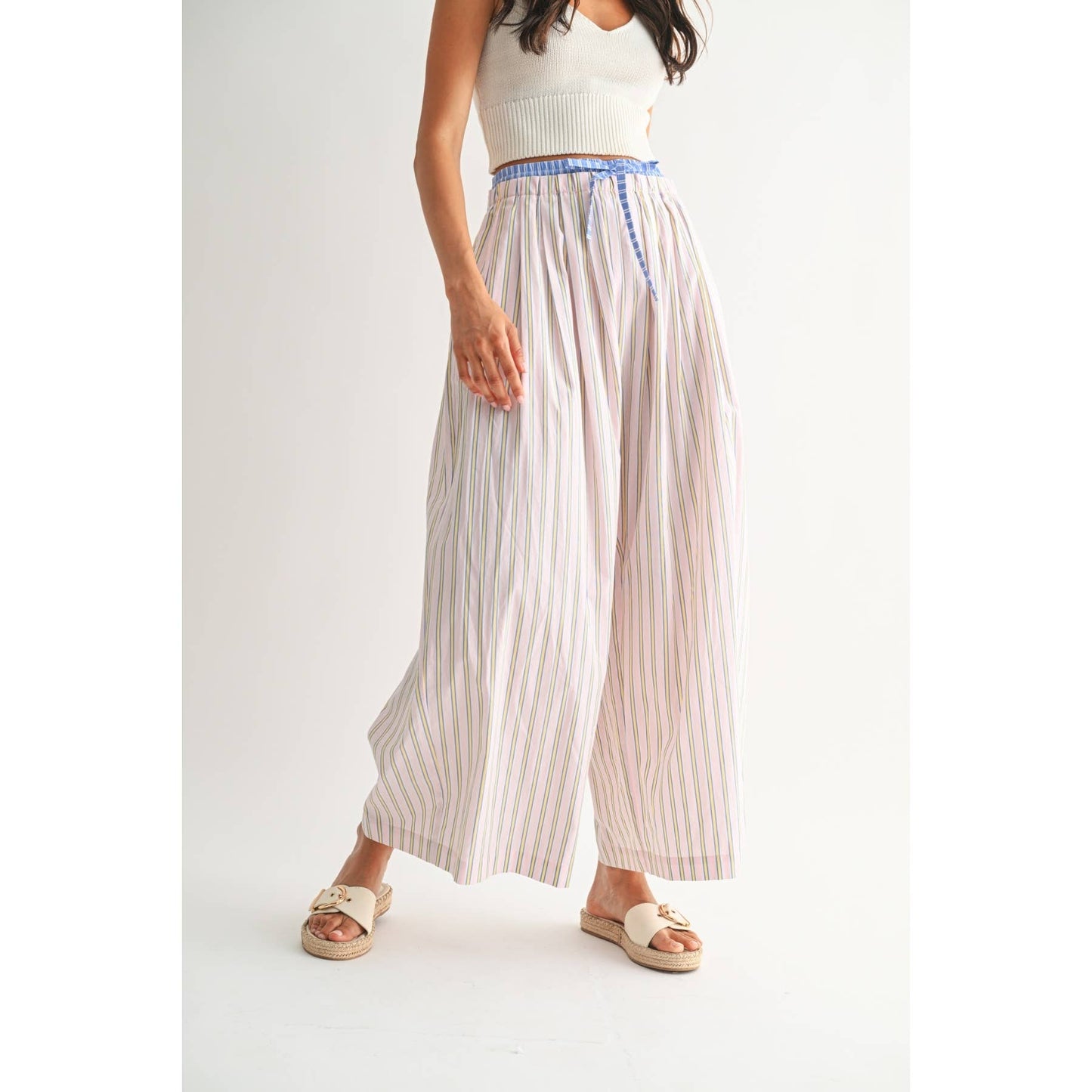 Camellia - STRIPED WIDE-LEG TROUSERS