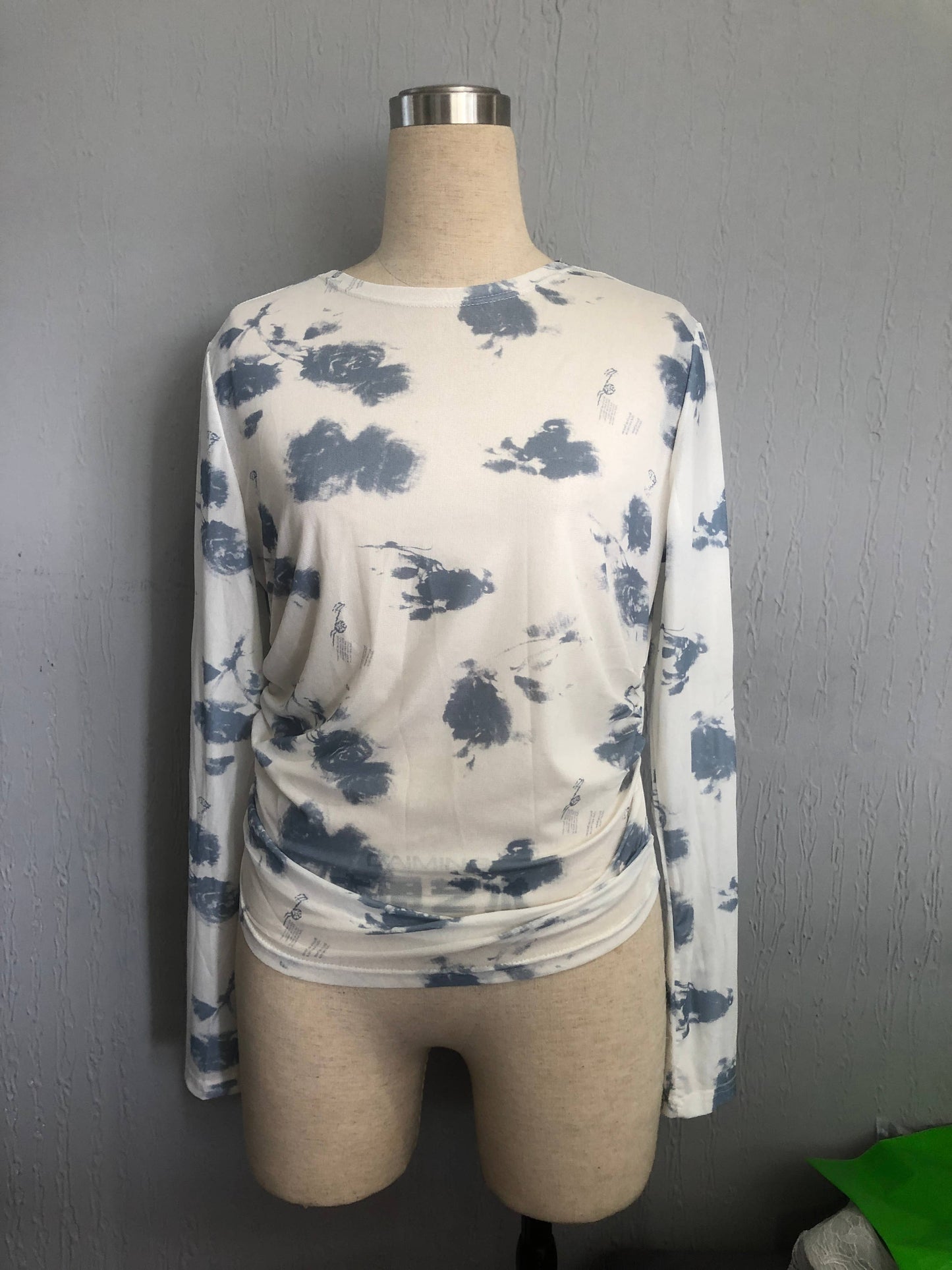 Hope & Sunshine - Floral Mesh Ruched Crop Top