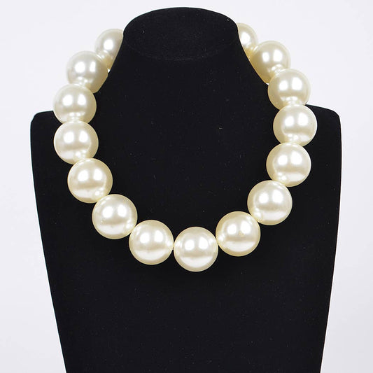 3AM BY H&D ACCESSORIES - Big Round Pearl Necklace