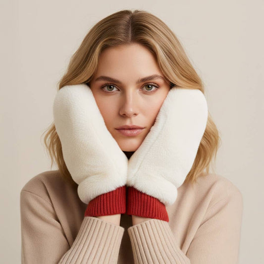 Sensibling Corp. - Solid Faux Fur Mitten Gloves