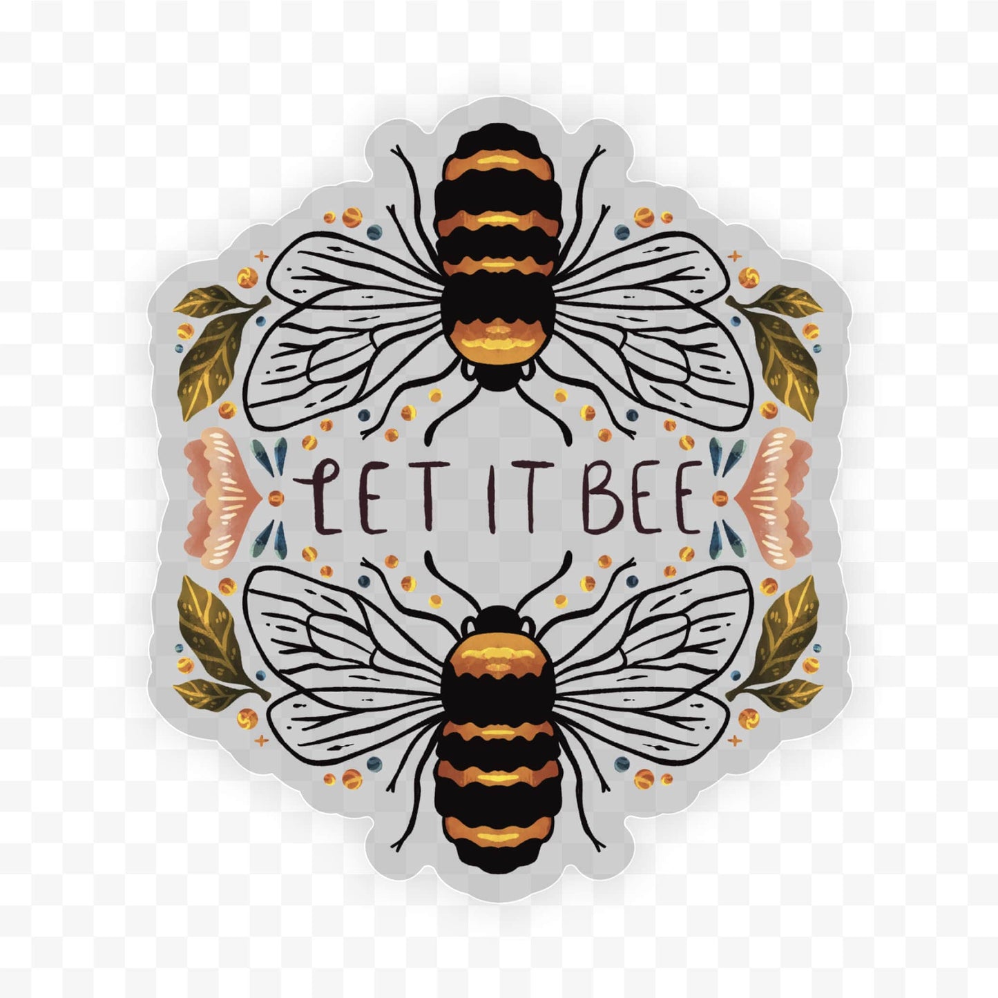 Big Moods - "Let it bee" clear sticker