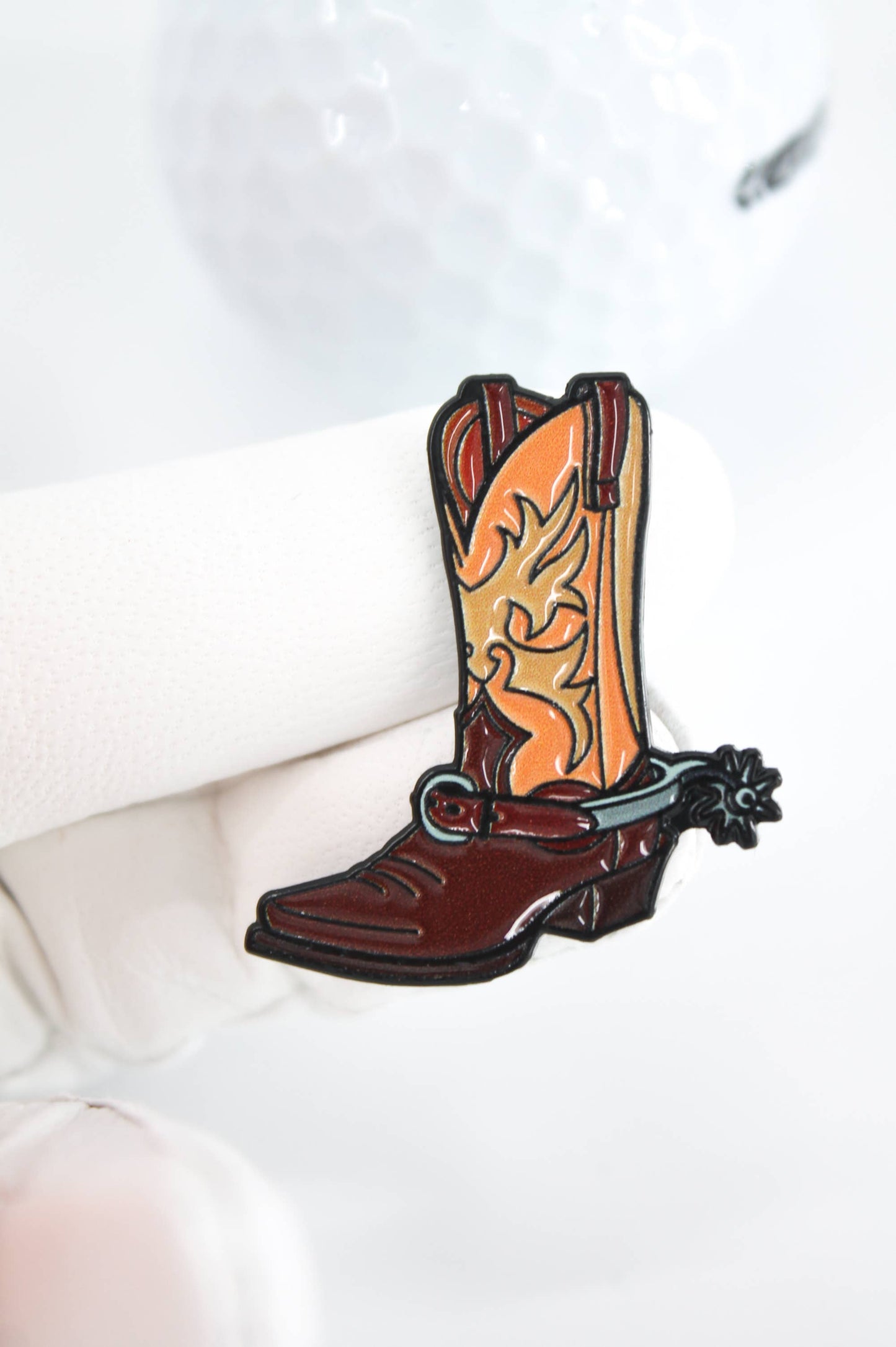Cowboy Boot Golf Ball Marker + Magnetic Hat Clip