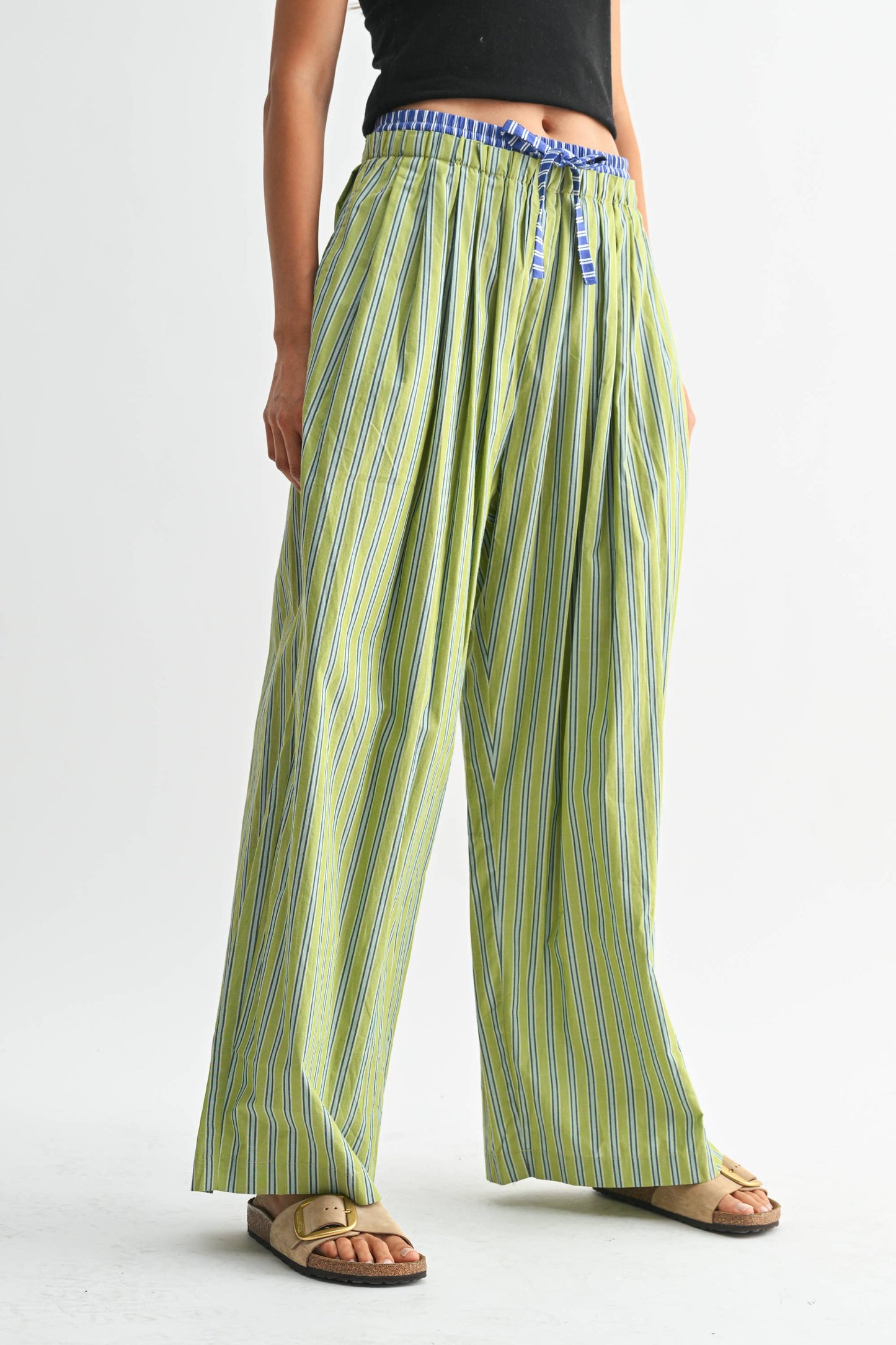 Camellia - STRIPED WIDE-LEG TROUSERS