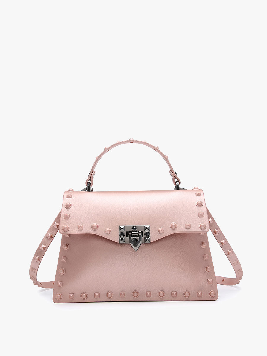 Jen & Co. - PP2044 Roxie Studded Crossbody/Clutch w/ Buckle Closure