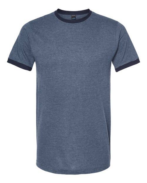 Total Apparel - Tultex Unisex Fine Jersey Ringer Blank T-Shirt | Retro 246