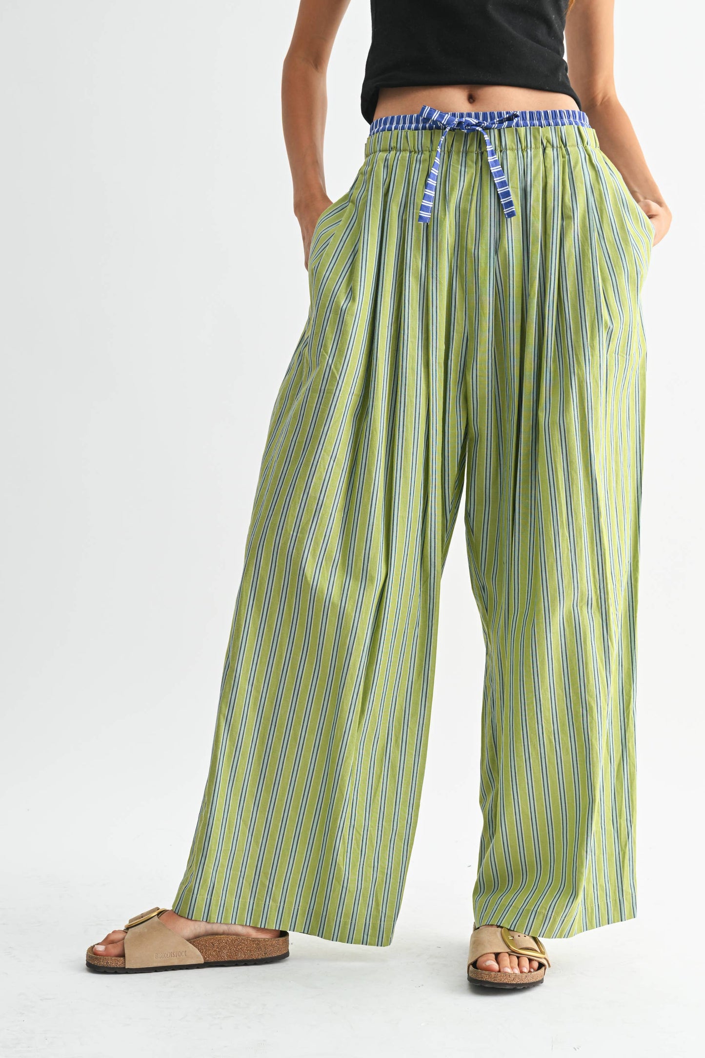 Camellia - STRIPED WIDE-LEG TROUSERS