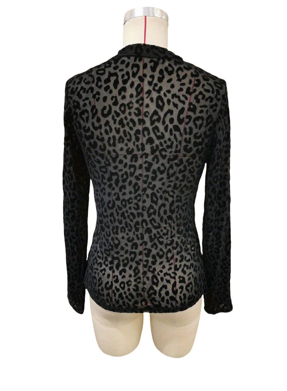 Hope & Sunshine - Sheer Mesh Mock Neck Top