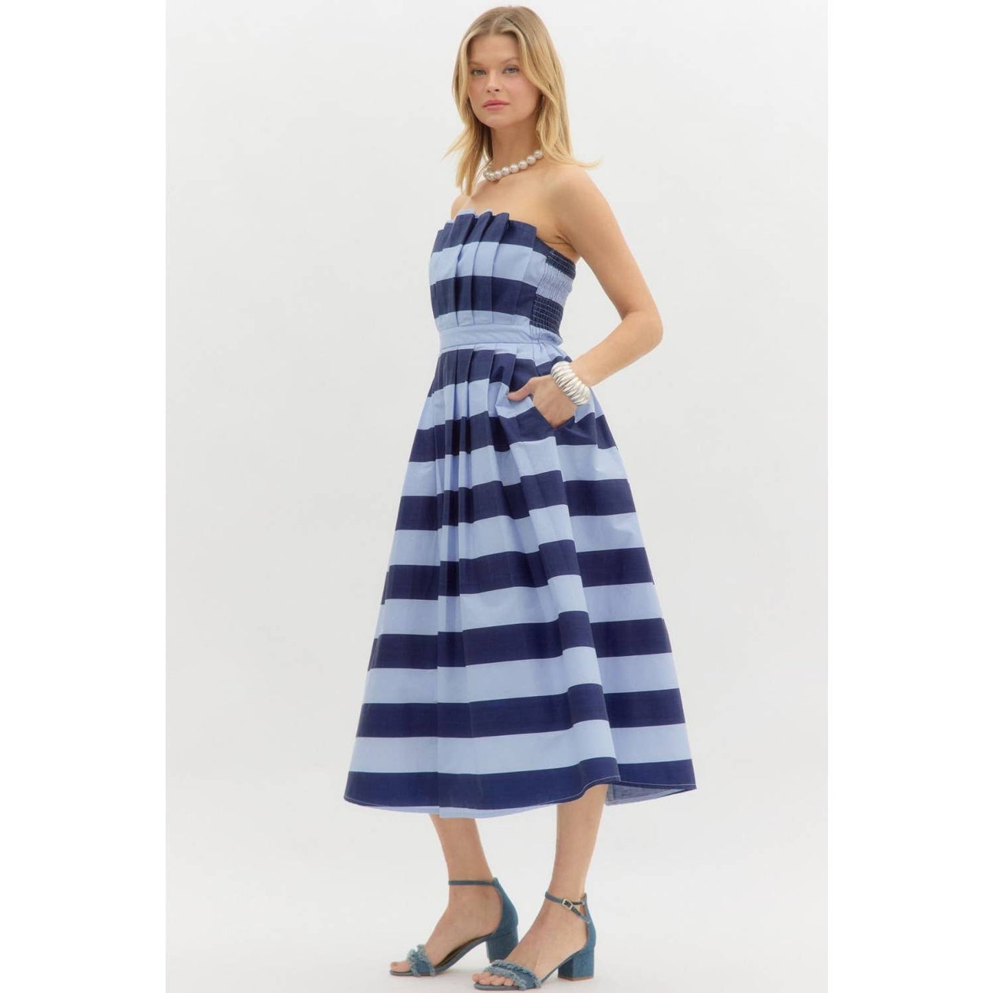 BLUE STRAPLESS