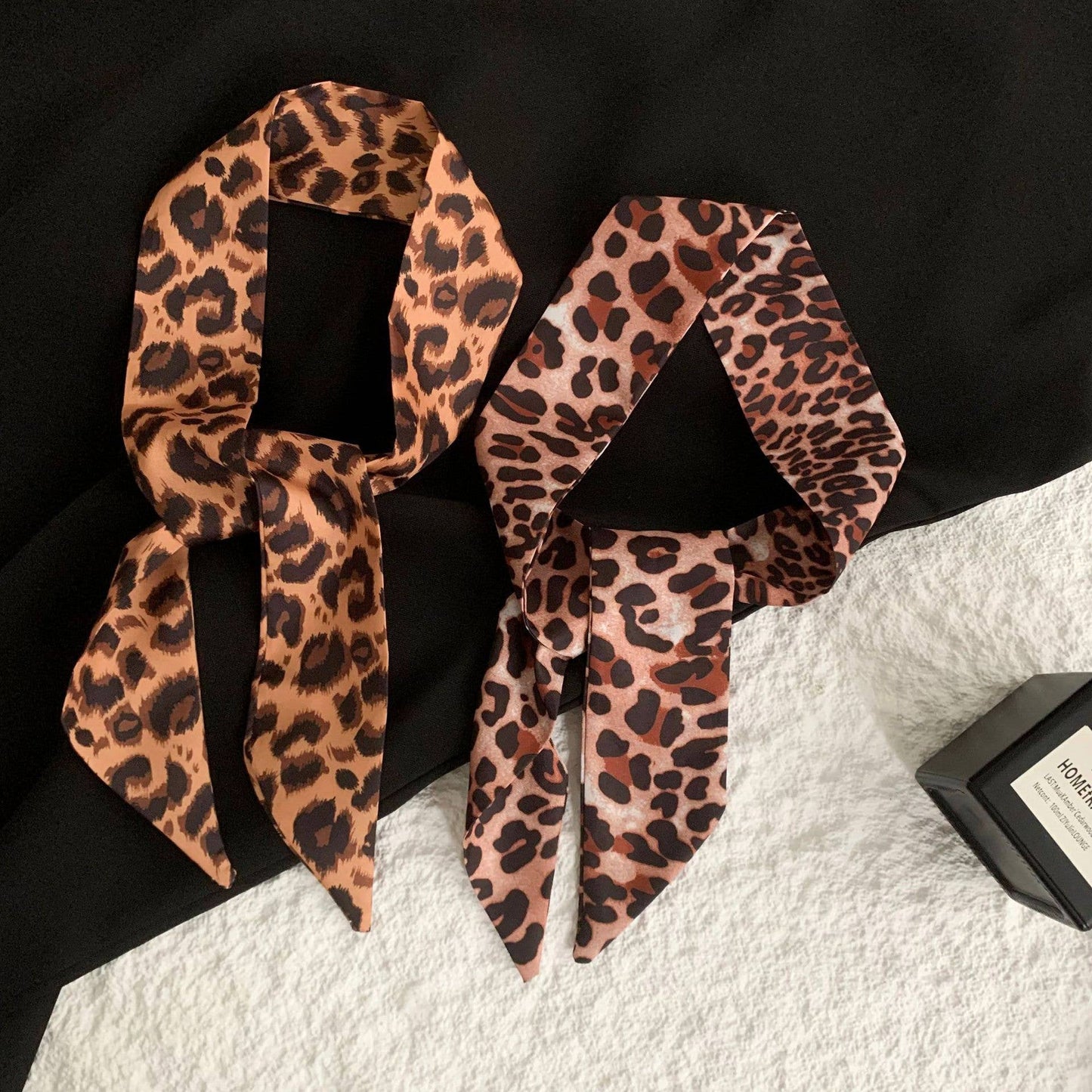 MKS America - Leopard Polka Dot Scarf – Vintage Tie, Women's Hair Tie