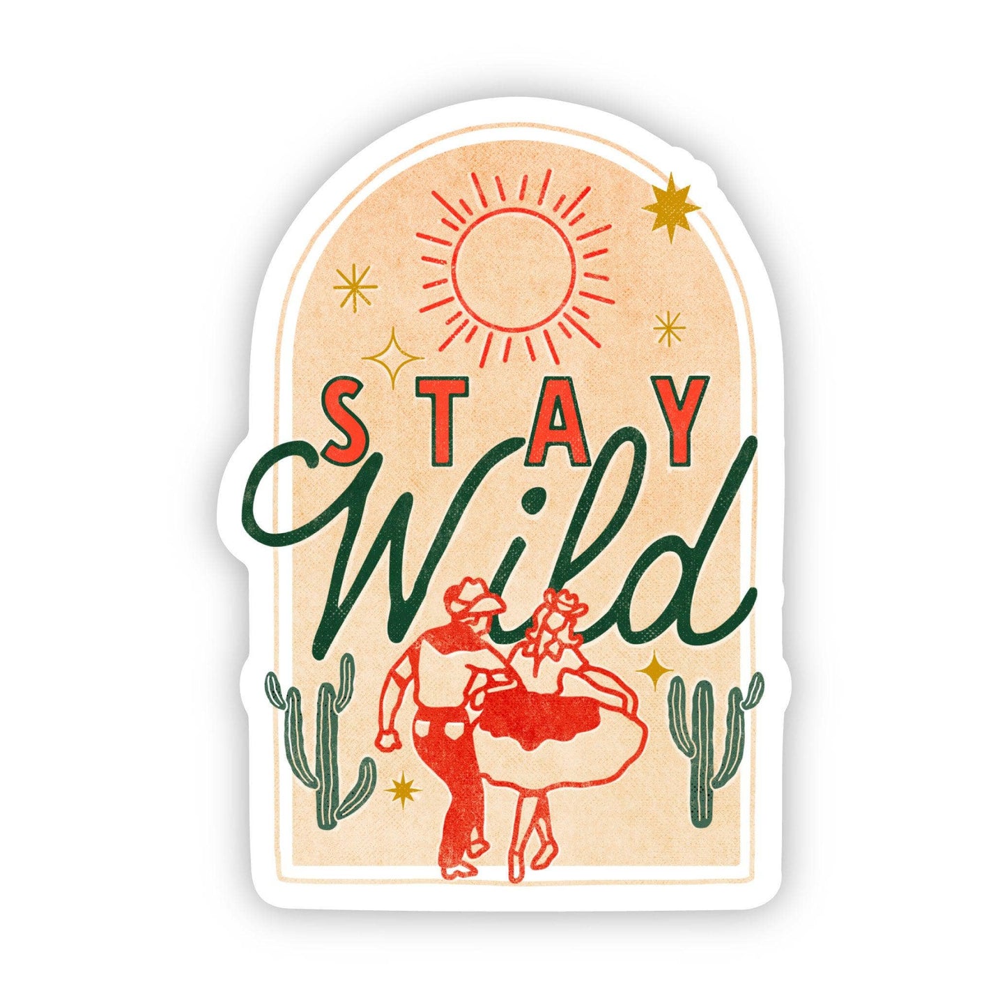 Big Moods - Stay Wild Cowboy Dance Sticker