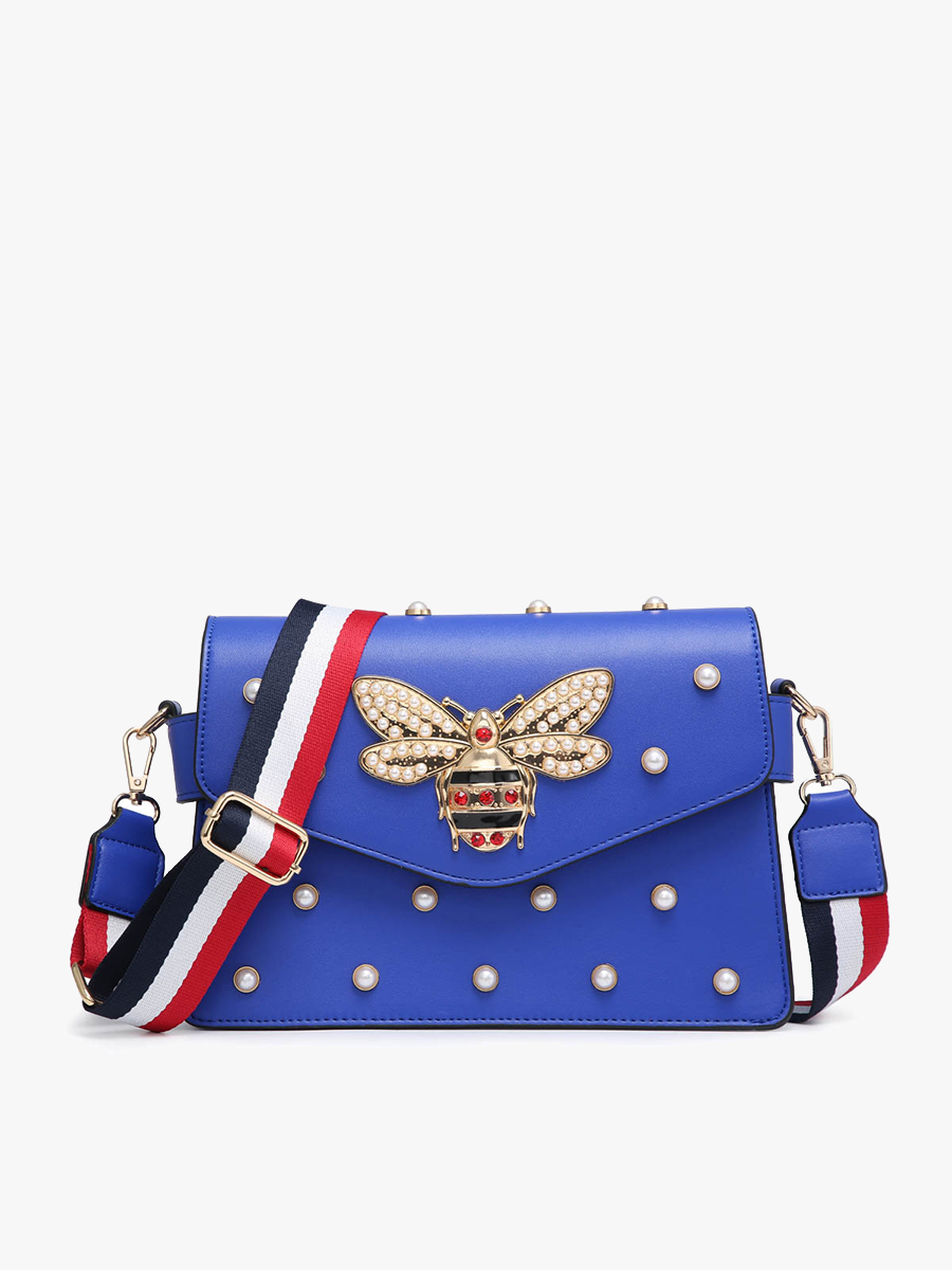 Jen & Co. - PP2047 Jillian Jeweled Bee Crossbody
