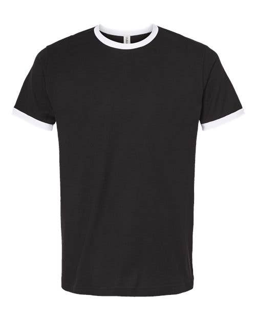 Total Apparel - Tultex Unisex Fine Jersey Ringer Blank T-Shirt | Retro 246
