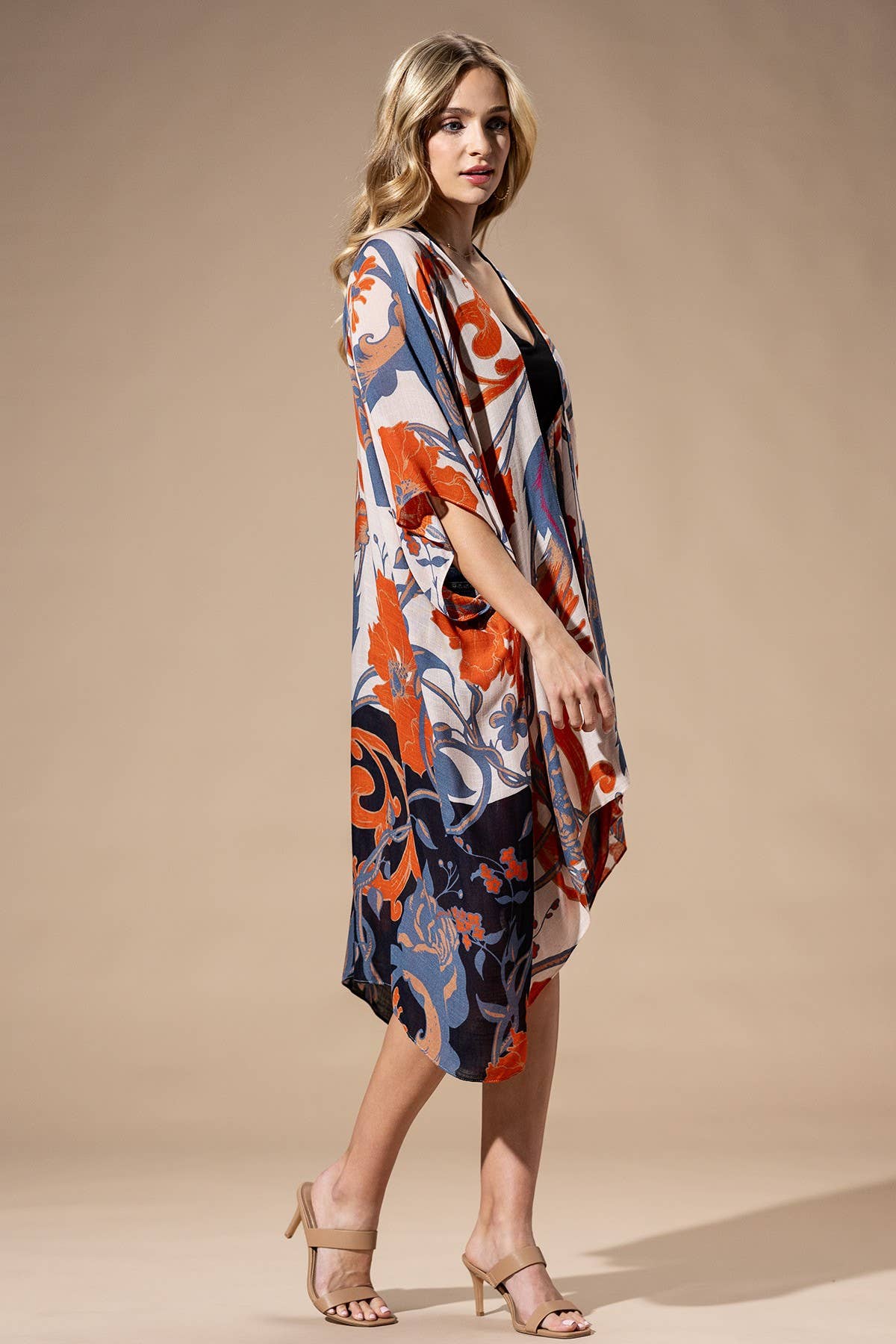 Urbanista - Orange Blue Multi Kimono