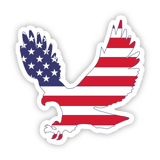 Big Moods - Eagle Flying Sticker - American Flag