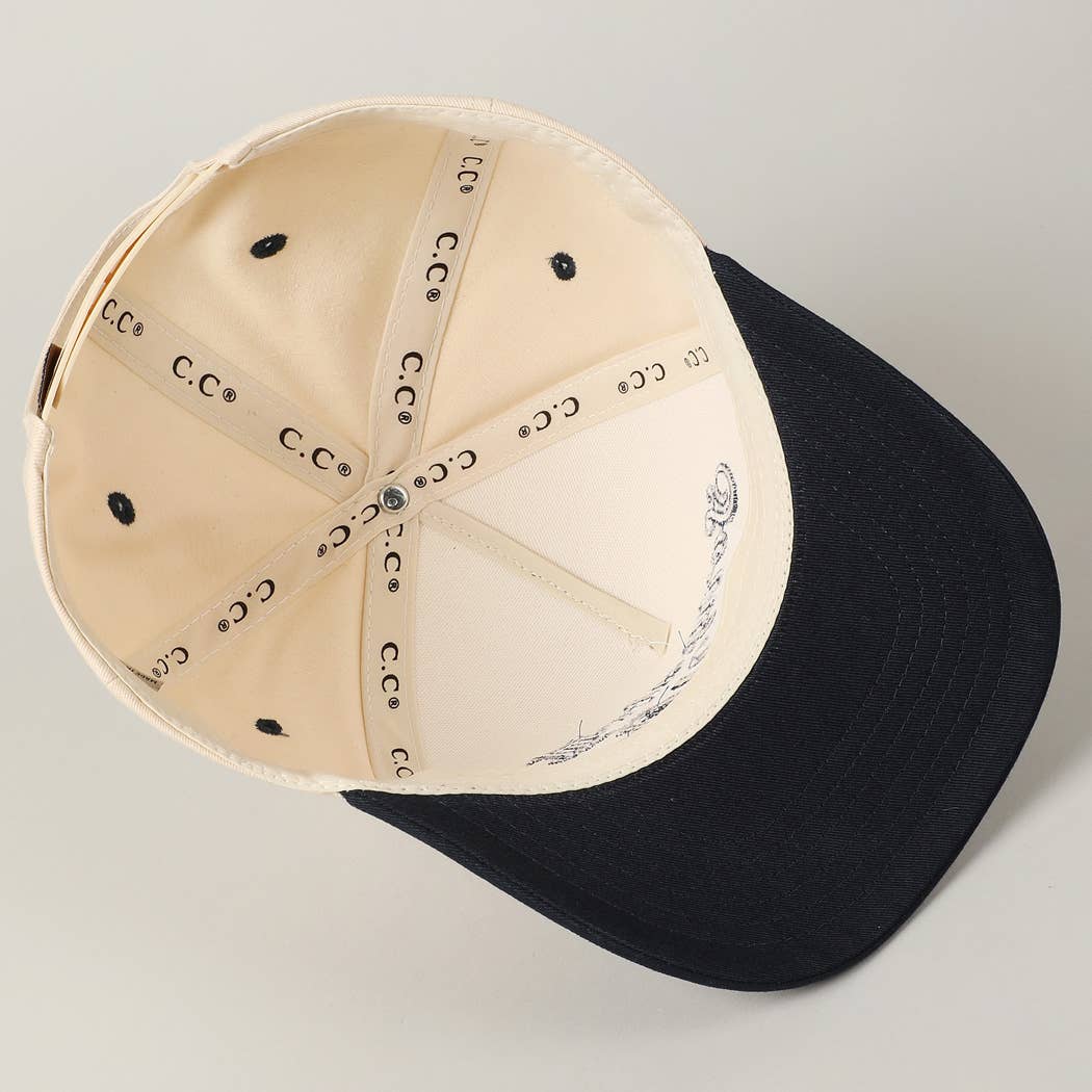 Fashion City - Sorry About My Wife / Husband Embroidery Two-Tone Canvas Cap