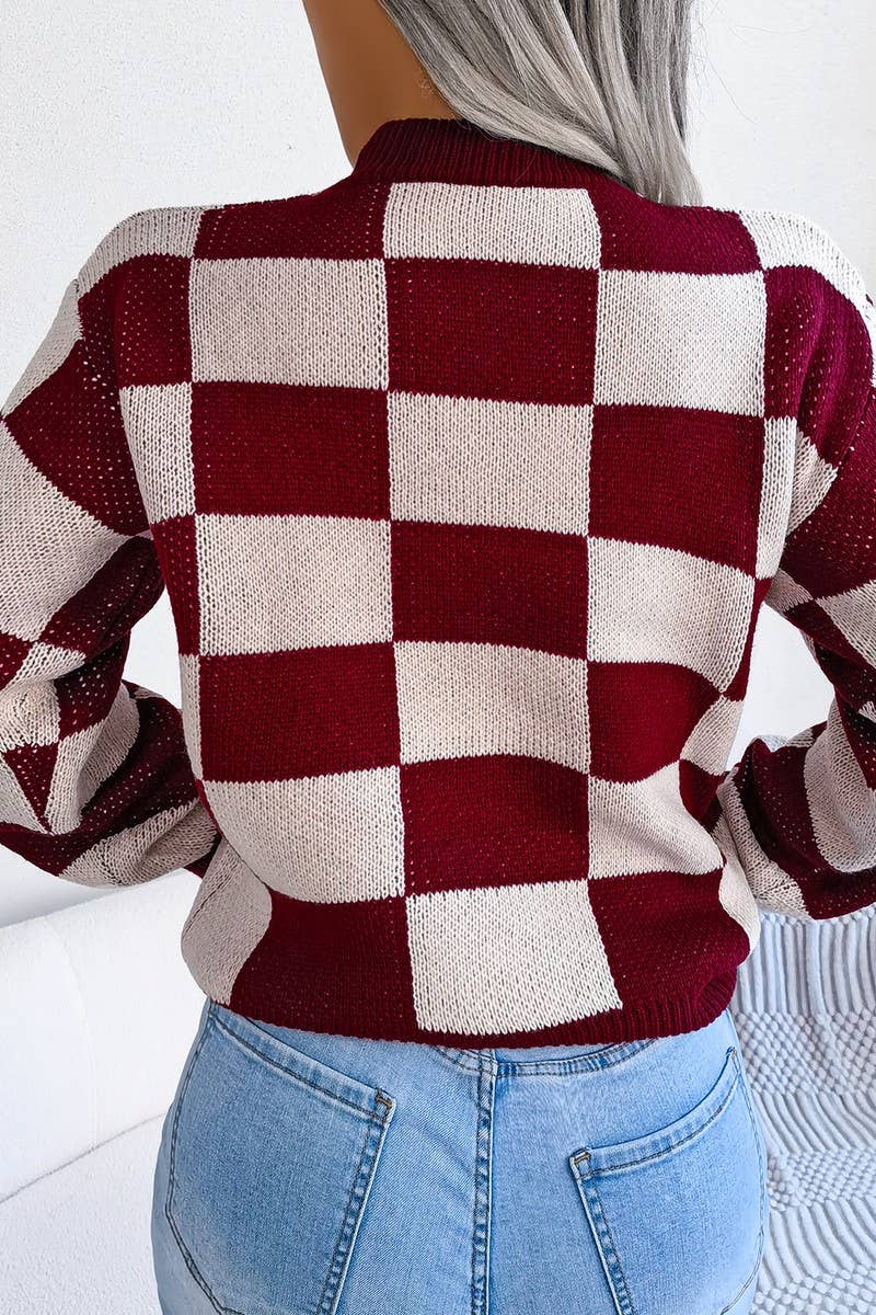 CHECKERED SWEATER