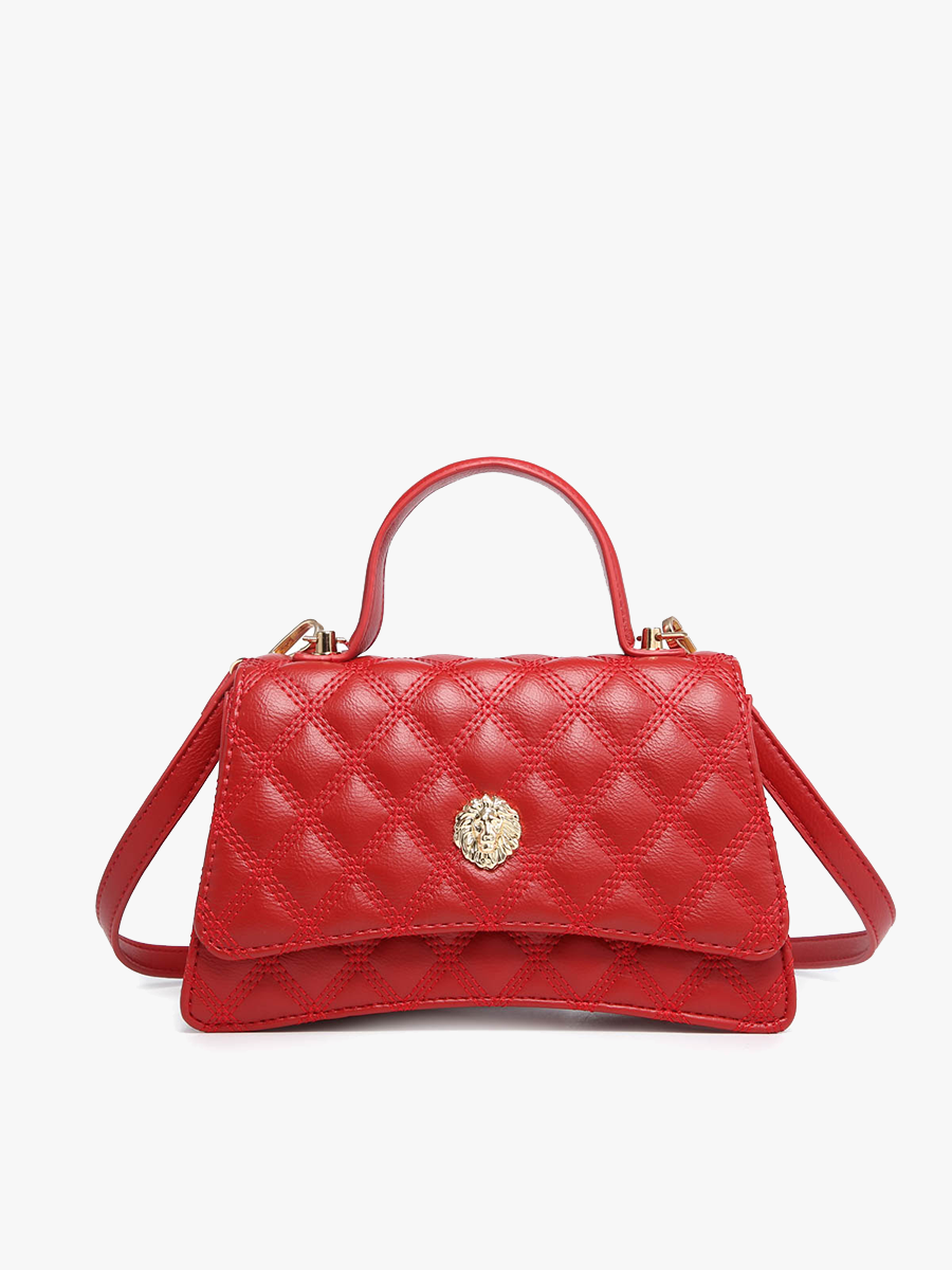 Jen & Co. - PP22013 Leona Quilted Lion Head Satchel
