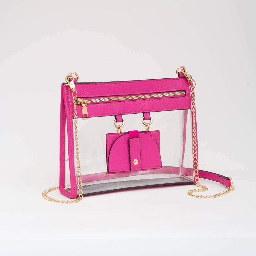 MiMi Wholesale - TG10666 Clear Gameday Crossbody Bag With Sunglasses Holder