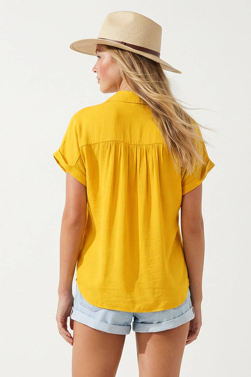 Sunflower Short Sleeve Blouse