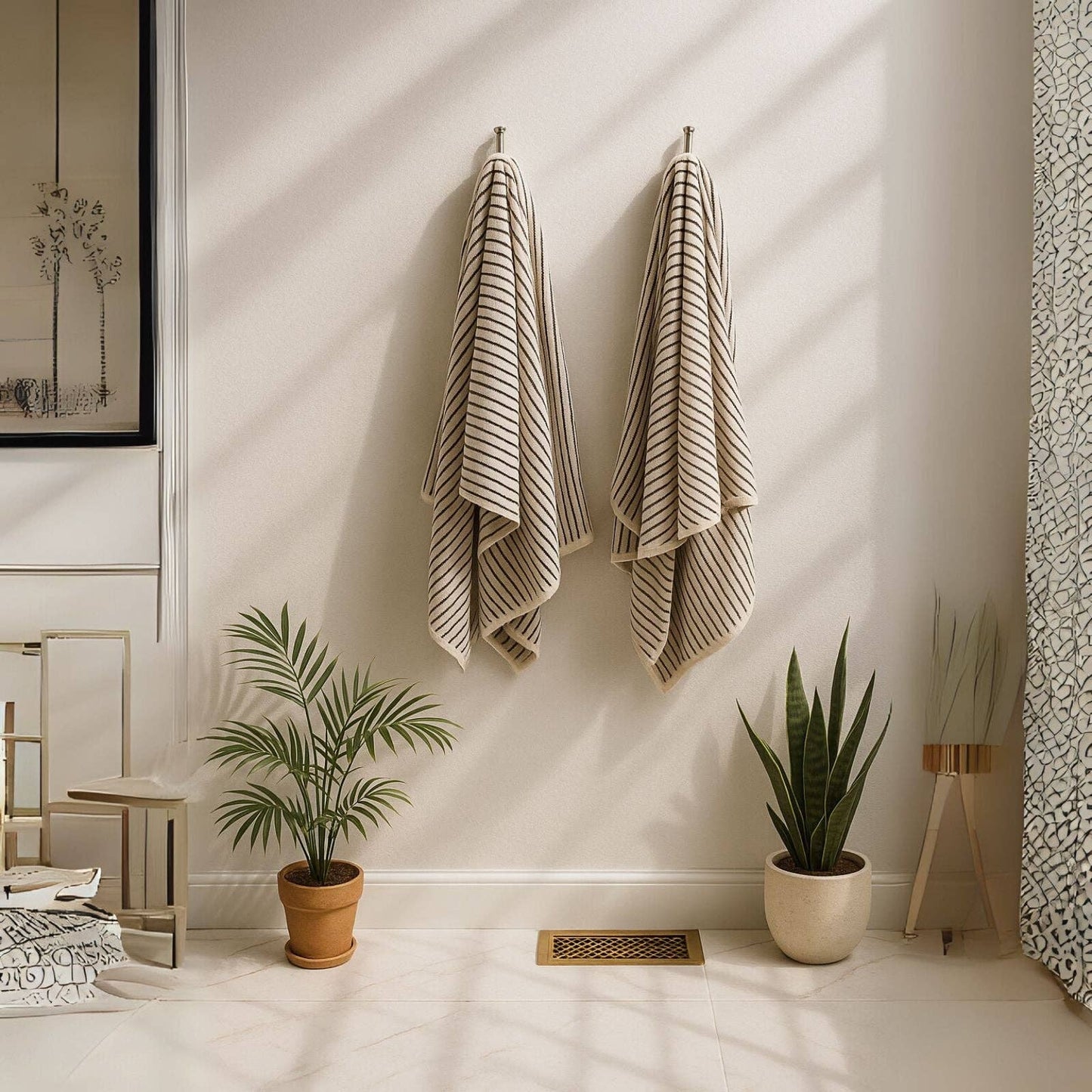 The Loomia - Melika Turkish Cotton Striped Terry Towel