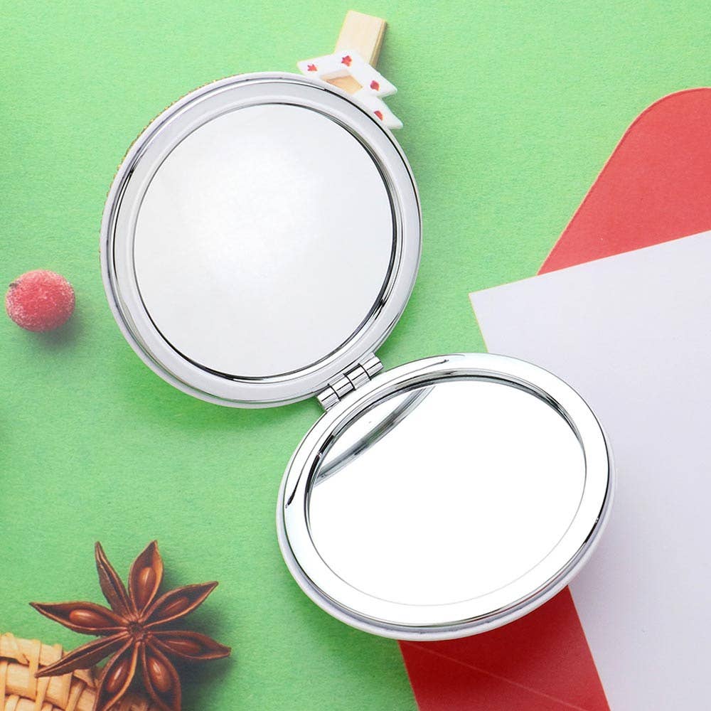 Sensibling Corp. - Bling Studded Christmas Santa Compact Mirror