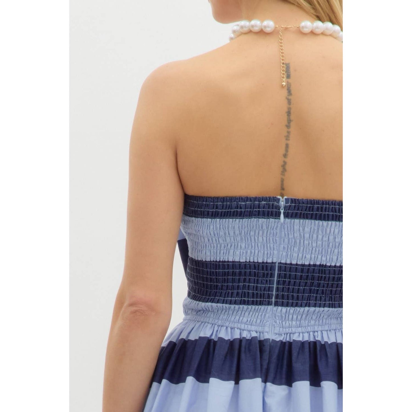BLUE STRAPLESS