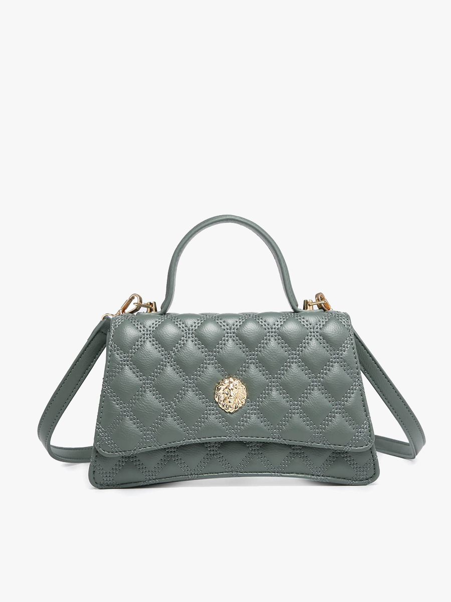 Jen & Co. - PP22013 Leona Quilted Lion Head Satchel