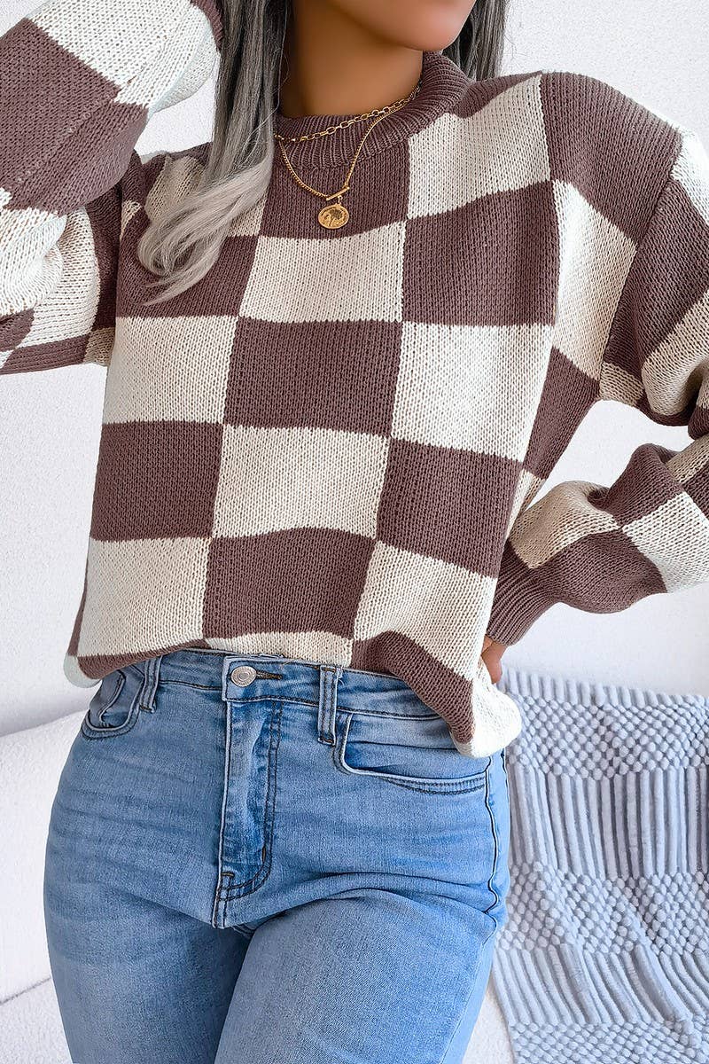 CHECKERED SWEATER