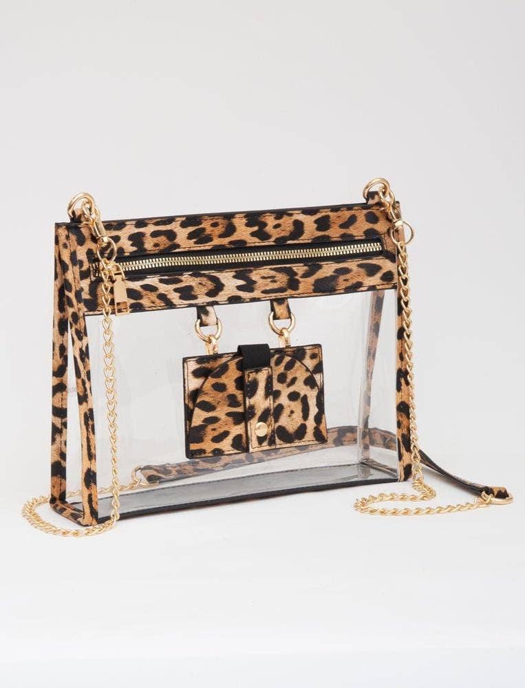 MiMi Wholesale - TG10666 Clear Gameday Crossbody Bag With Sunglasses Holder