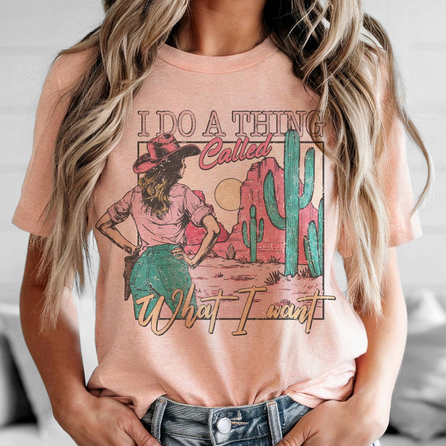 Par.tees by Party On! - Western Sarcastic Do What I Want Cowgirl Market Graphic Tee