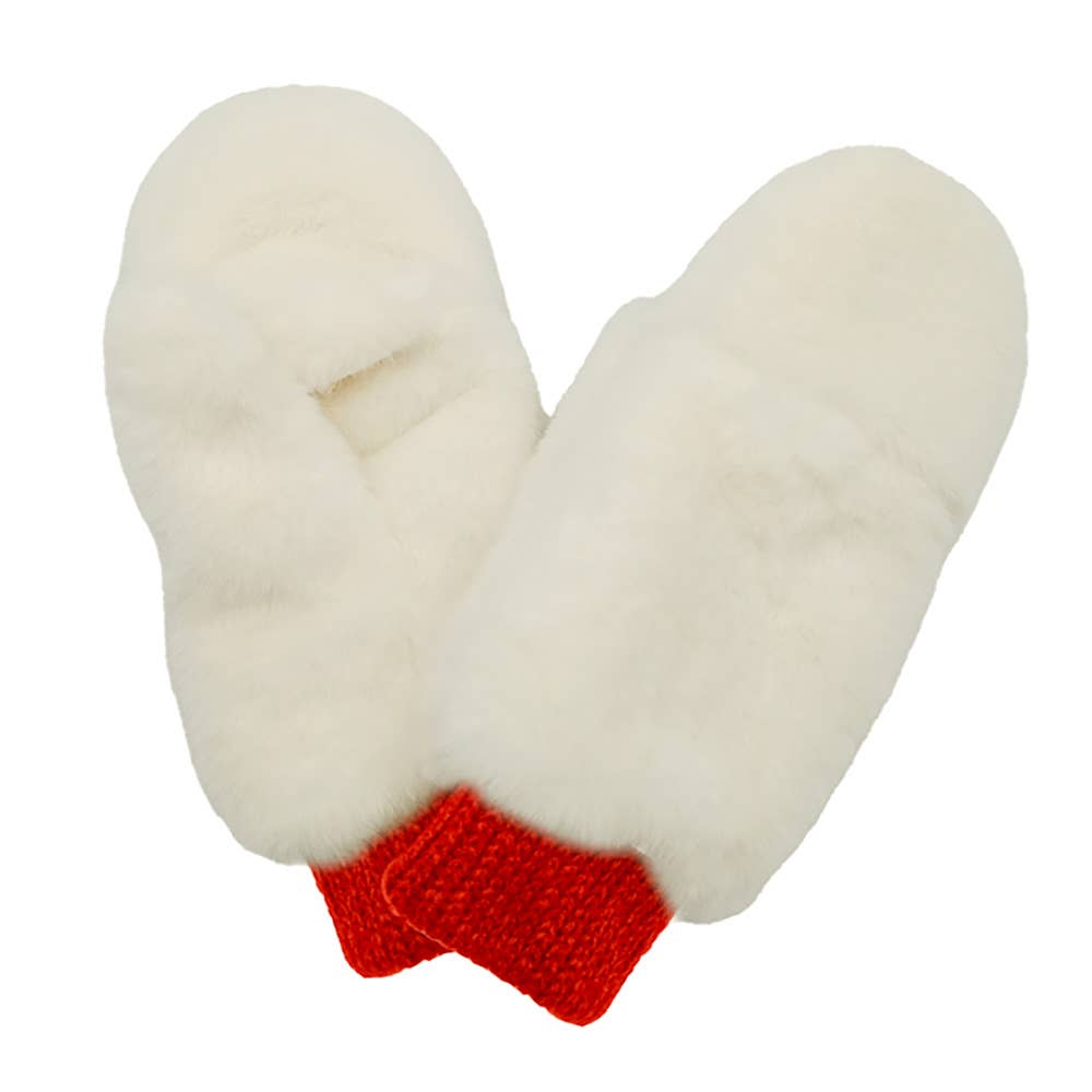 Sensibling Corp. - Solid Faux Fur Mitten Gloves