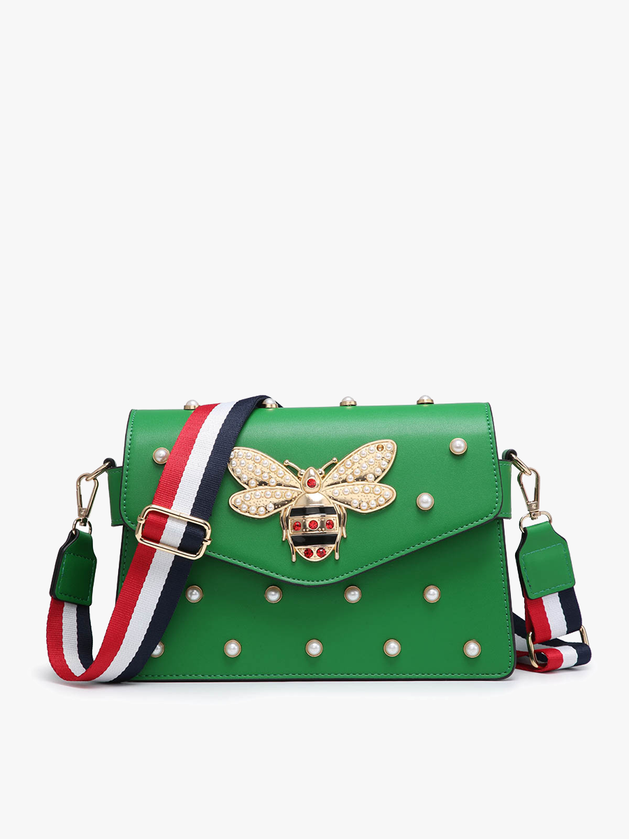 Jen & Co. - PP2047 Jillian Jeweled Bee Crossbody