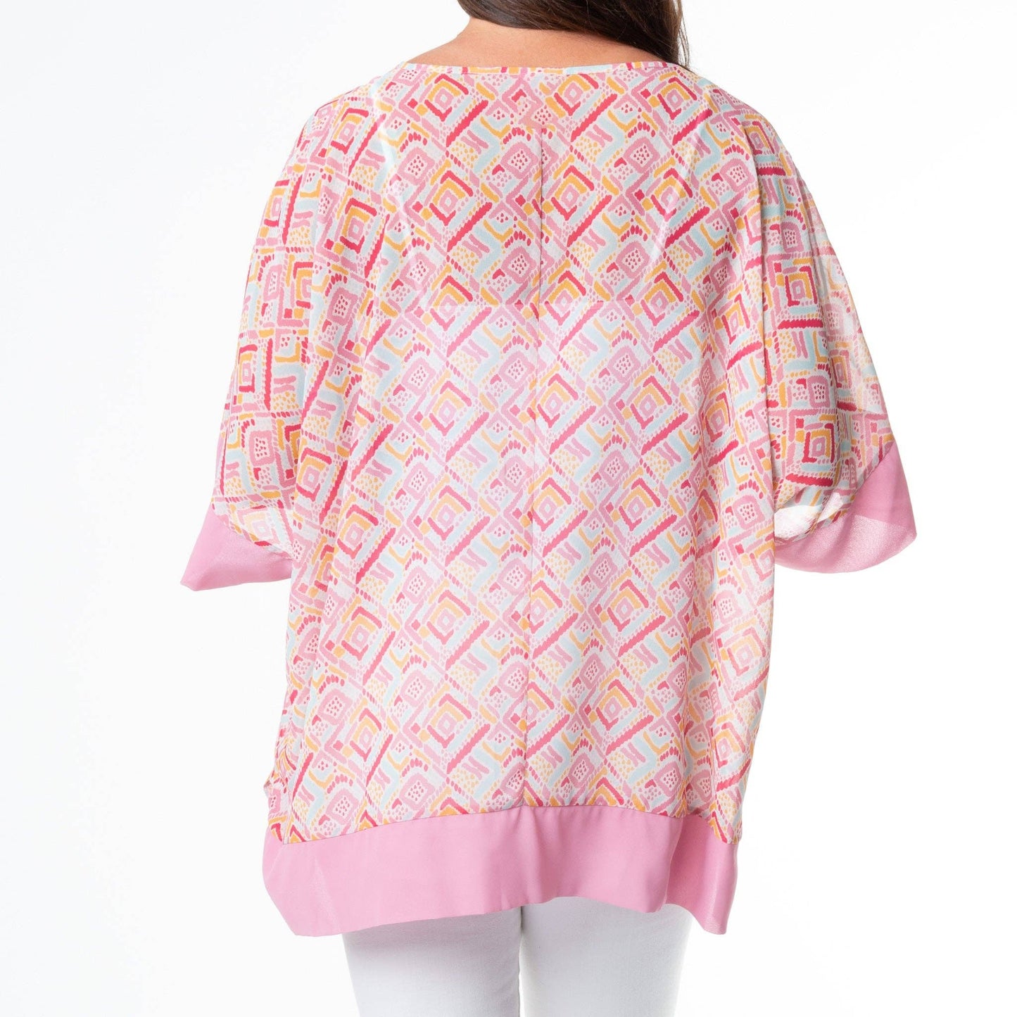 Lexi Summertime Ikat Sheer One Size Poncho