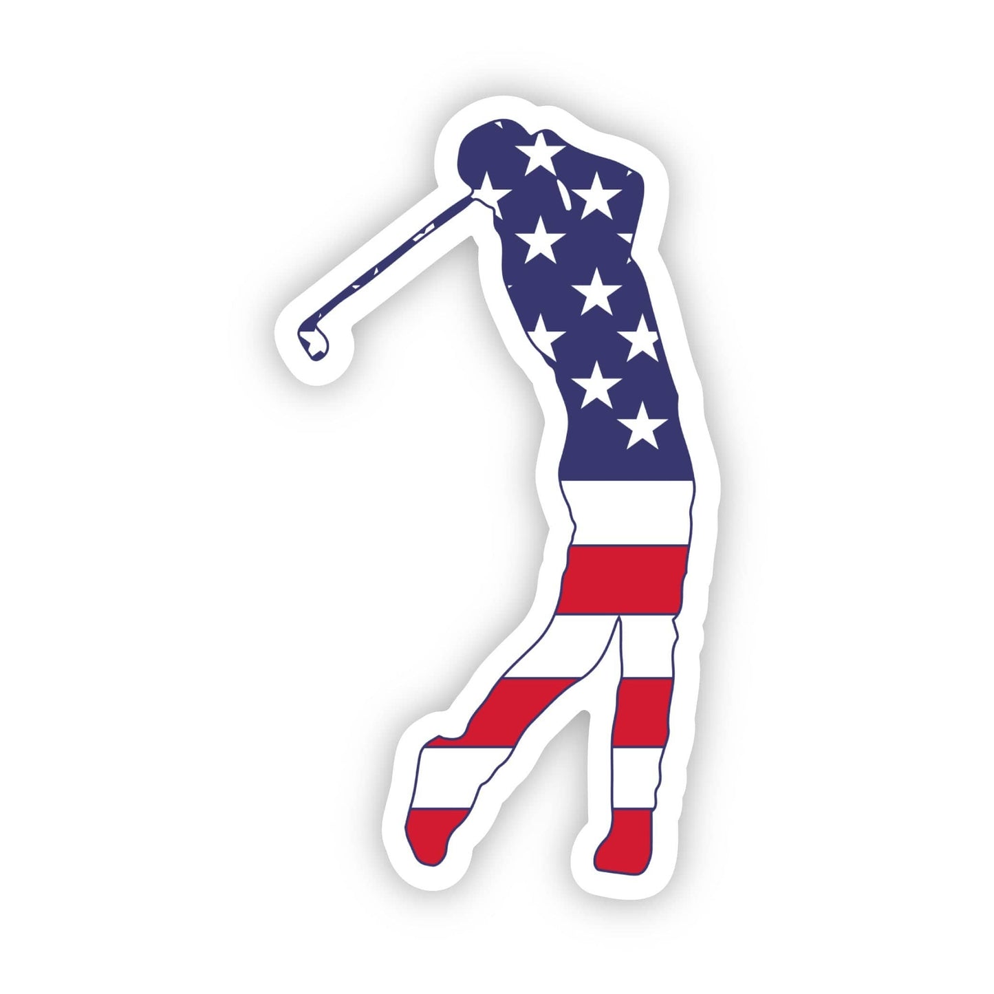 Big Moods - Golf Sticker - American Flag