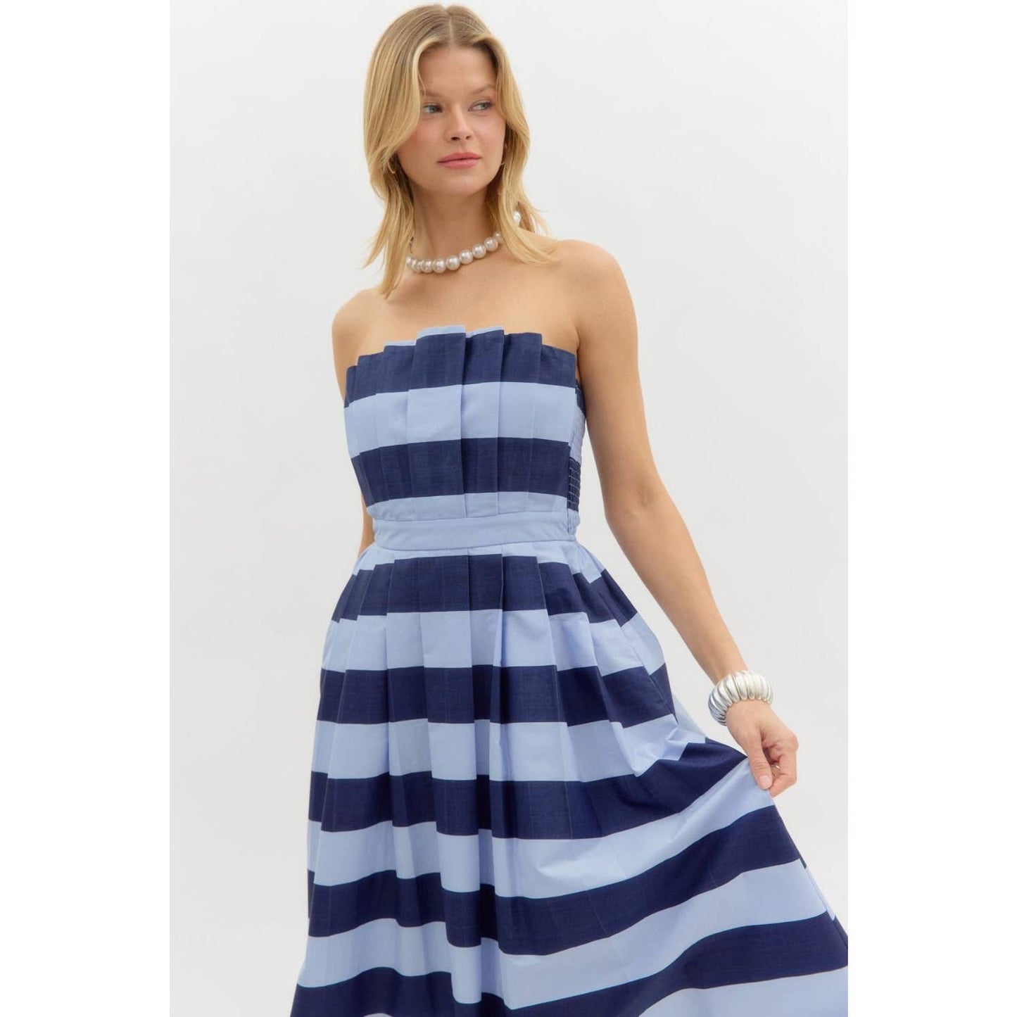 BLUE STRAPLESS