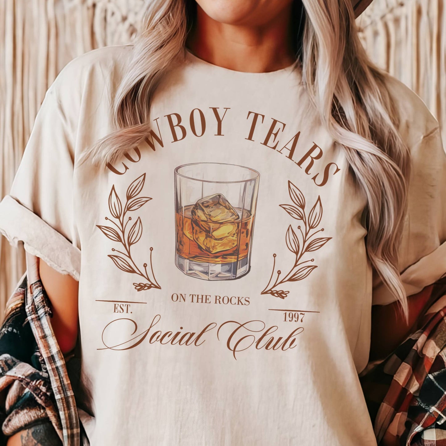 Par.tees by Party On! - Western Country Cowboy Tears Graphic Tee