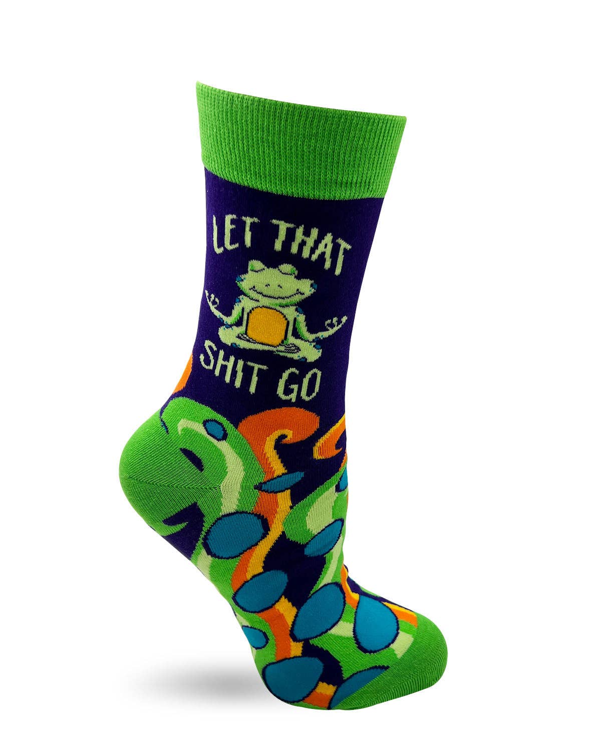 Fabdaz - Let That Shit Go Funny Ladies' Novelty Crew Socks