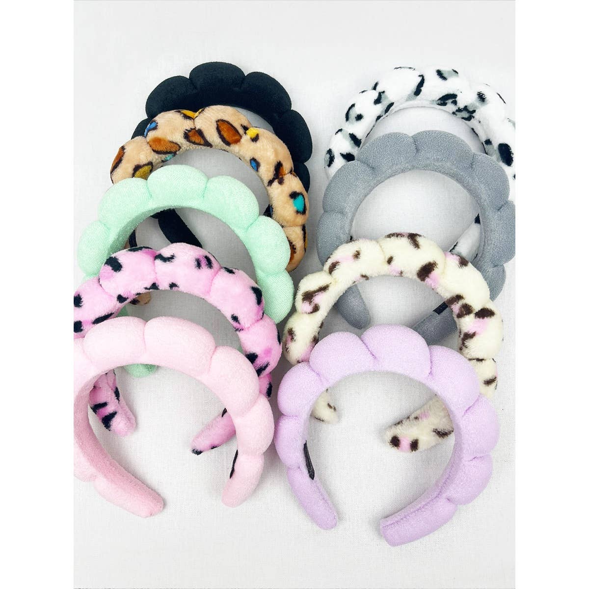 Love and Repeat - Leopard and Solid Mix of Spa Headband
