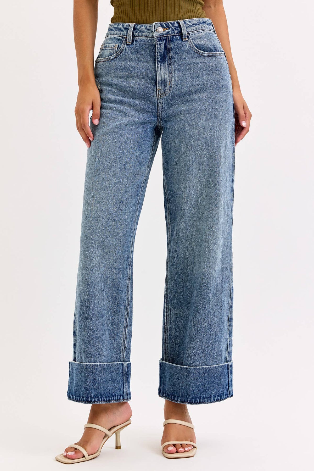 Cello Jeans - WASHED CUFF WIDE LEG