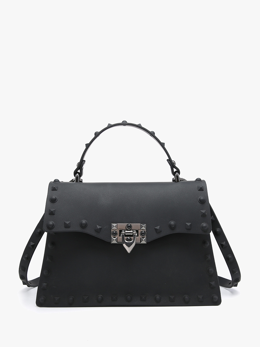Jen & Co. - PP2044 Roxie Studded Crossbody/Clutch w/ Buckle Closure