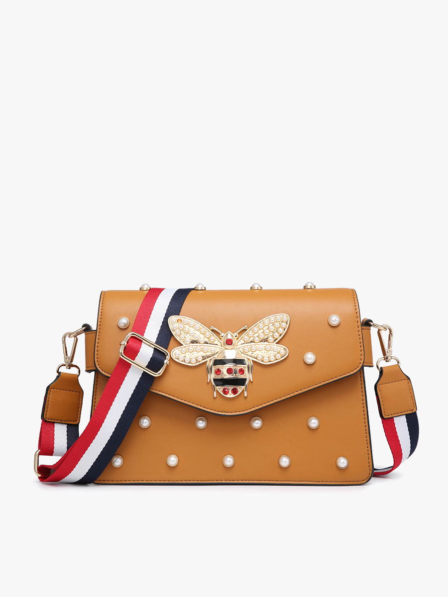 Jen & Co. - PP2047 Jillian Jeweled Bee Crossbody