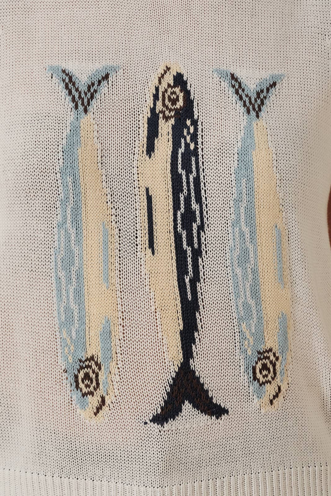 Sunday Edition - ROUND NECK 'FISH' GRAPHIC SWEATER VEST