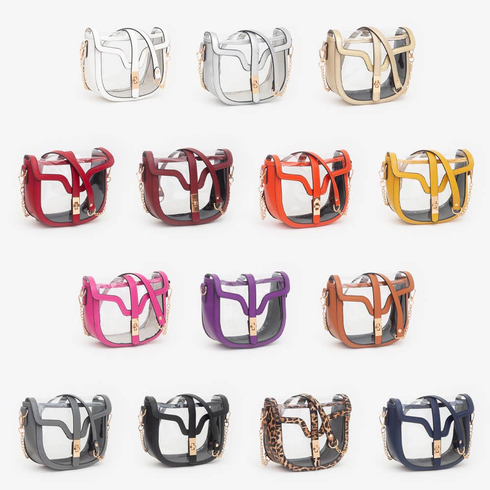 Sensibling Corp. - Clear Transparent Saddle Bag