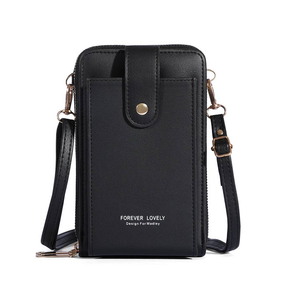 Wholesalesir - Solid Color Three-layer Single Shoulder Wallet