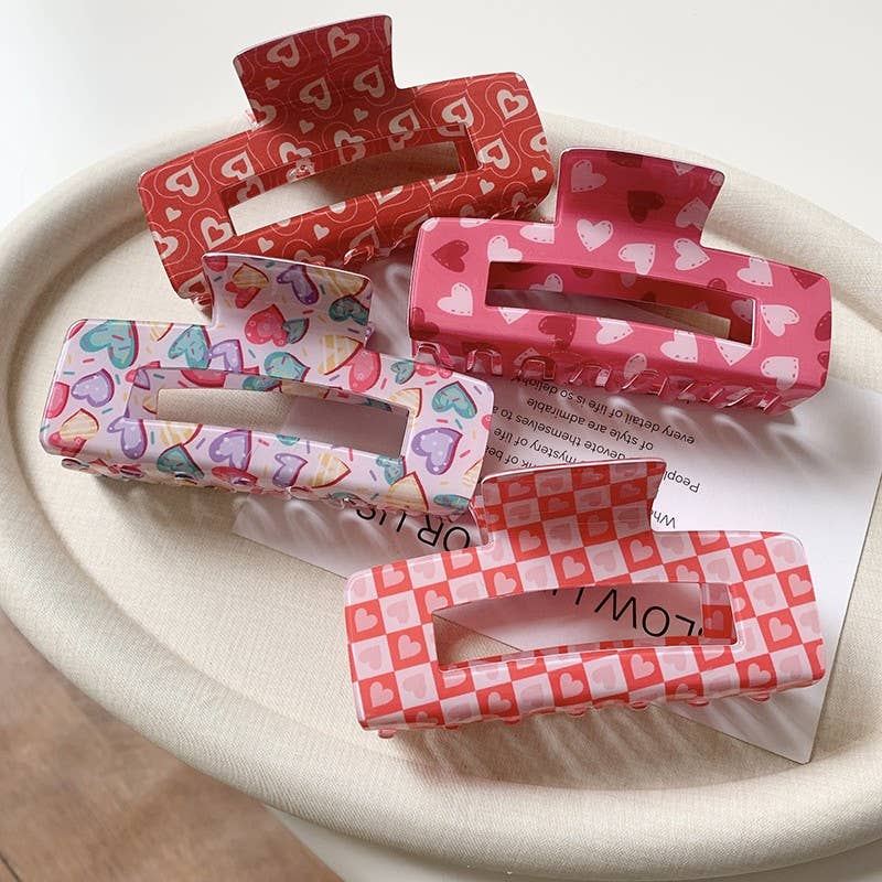 Valentine's Claw Clips