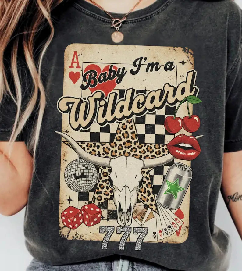 Stitched in Honey Tees - Baby I'm a Wildcard Comfort Colors T-shirt