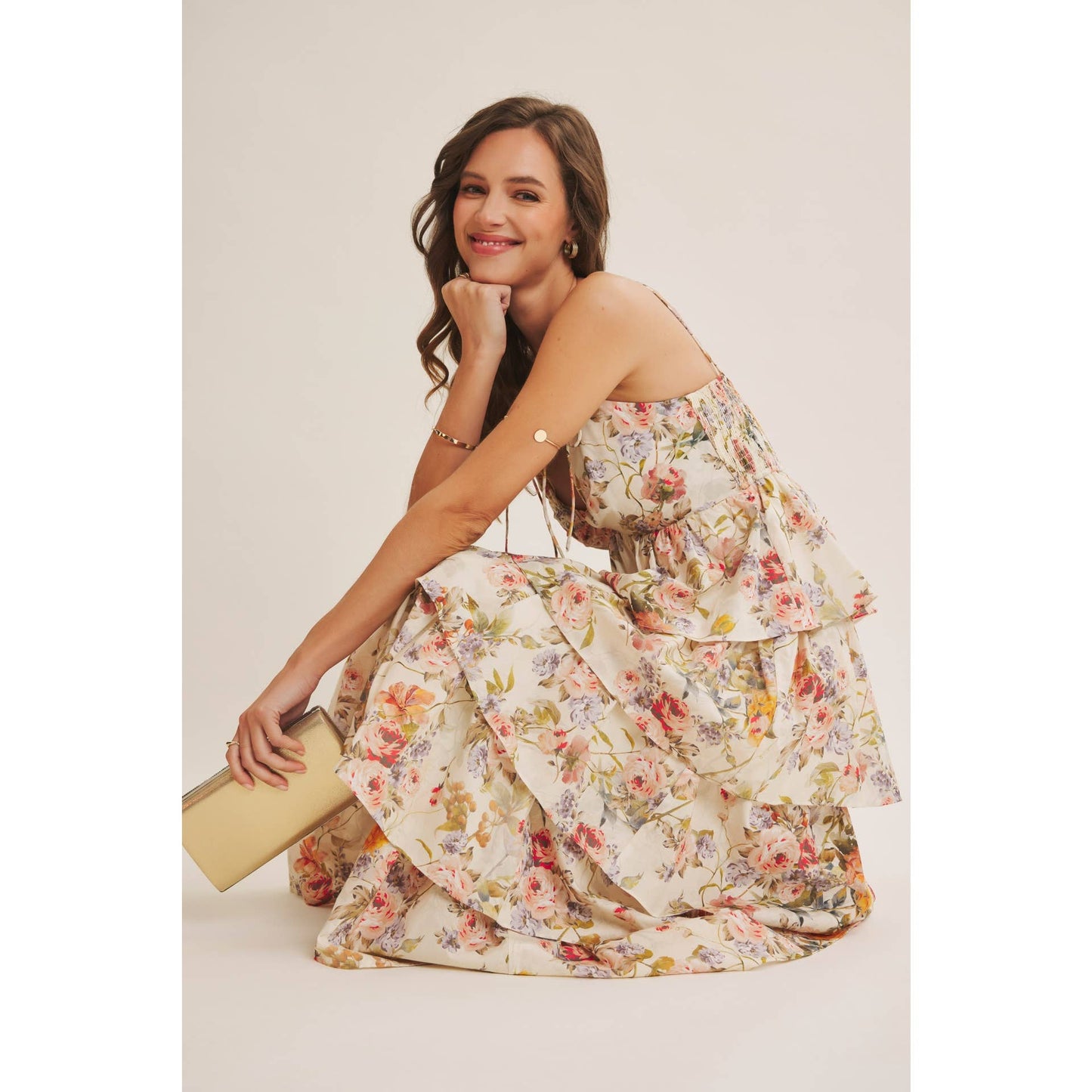 CALL FOR ROMANCE FLORAL MAXI DRESS