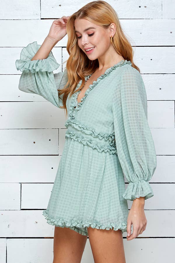 Mustard Longslv Romper 5117IMR