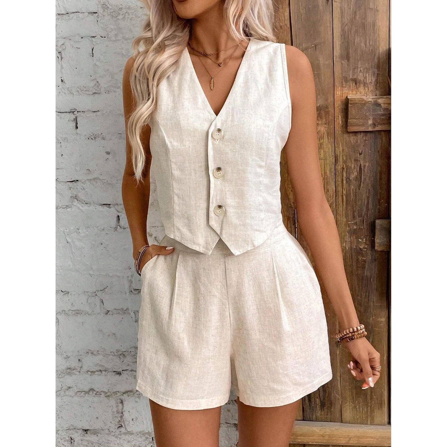 Mapcie - VEST AND SHORTS SET