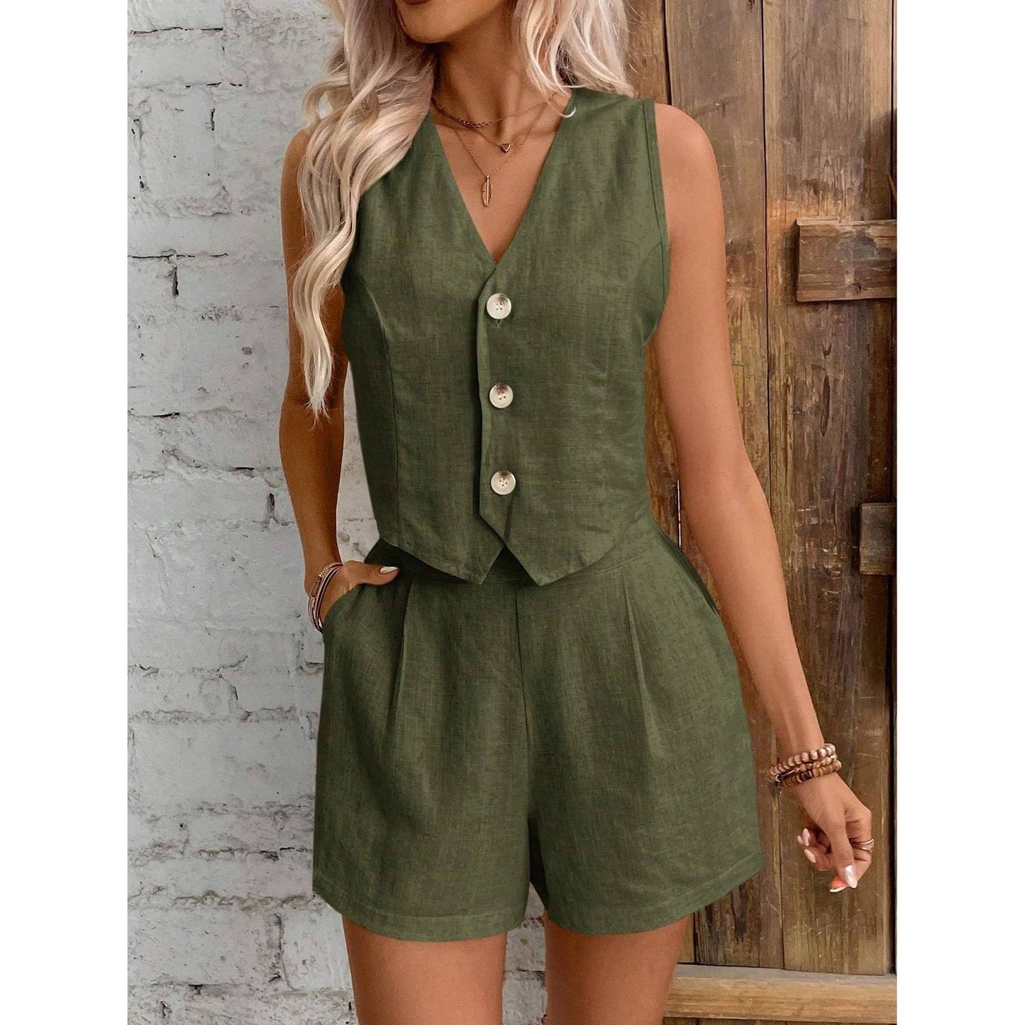 Mapcie - VEST AND SHORTS SET